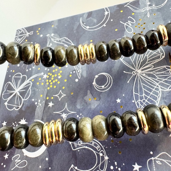 Jane Win Gumdrop Beaded Necklace in Obsidian - Picture 4 of 7